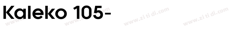 Kaleko 105字体转换